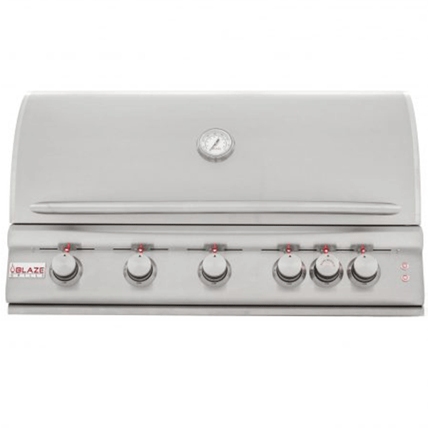 Blaze 40 Inch 5-Burner LTE Gas Grill with Rear Burner and Built-in Lighting System