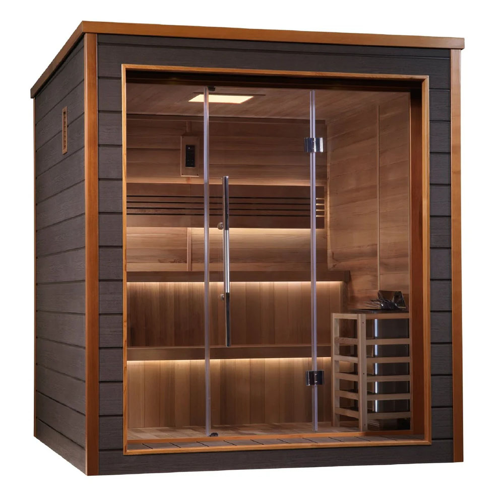 Golden Designs "Bergen" 6 Person Outdoor-Indoor Traditional Sauna (GDI-8206-01)